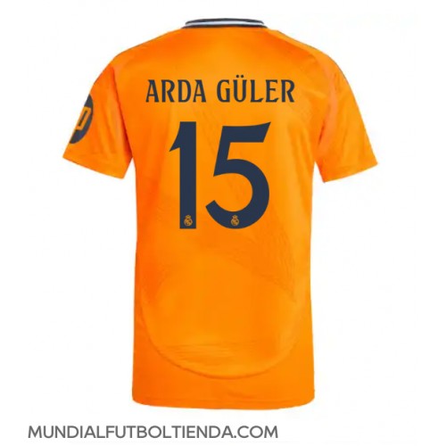 Camiseta Real Madrid Arda Guler #15 Segunda Equipación Replica 2024-25 mangas cortas